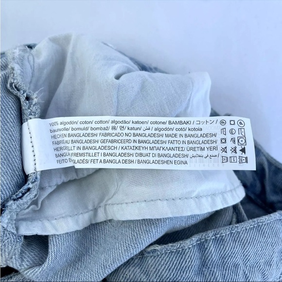 New Women’s Zara Cuffed Distressed Jean Shorts Sz 8 NWOT - Picture 6 of 8